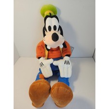 Disney Store Goofy Plush NWT 20" Stuffed Animal Authentic Yellow Vest Green Hat