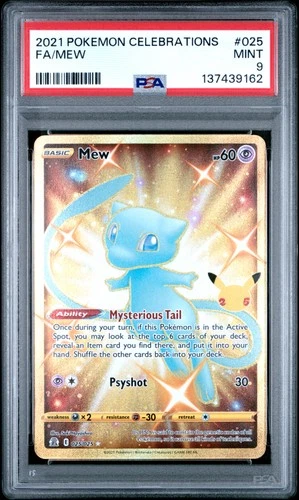 2021 POKEMON CELEBRATIONS #025 FULL ART/MEW PSA 9