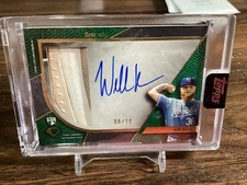 Will Klein Rookie Autographed First Milestone Cleat Relic Baseball Card.  08/10