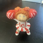 Vintage Cabbage Patch Kid PVC Figurine 1984 Cheerleader Girl Red Figure Mini Toy