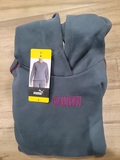PUMA WOMEN'S FLEECE LINED LONG SLEEVE SWEATSHIRT HOODIE, BLUE,SIZE S. NWT