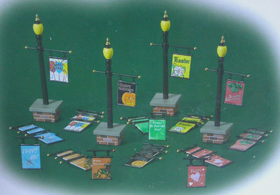 DEPT 56 ''Village Accessories'' - SEASONAL LAMPPOSTS - Set of 4 - #56.53048 - NEW