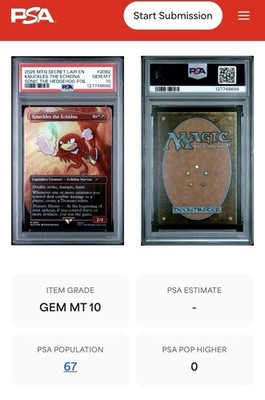 MTG✨KNUCKLES THE ECHIDNA 🌈 FOIL✨SLD Sonic The Hedgehog: F&F PSA