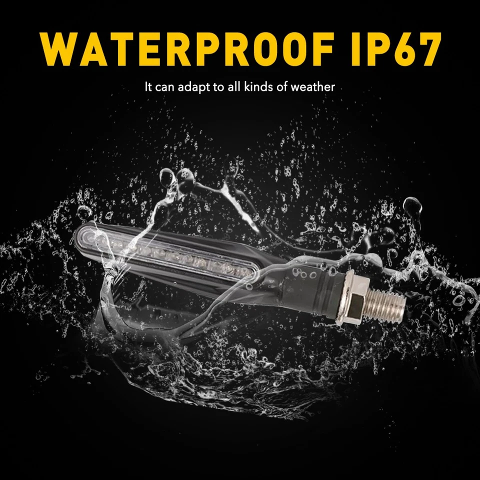 Luz de señal de giro ámbar para motocicleta 4 piezas para Kawasaki Aprilia BMW Ducati Honda EE. UU. Foto 3 de 4