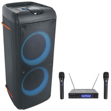 Rockville ROCK PARTY 9 8" Karaoke Machine System 2 Wireless Mics Tablet Stand