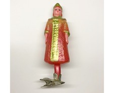 Vintage glass Christmas tree Ornament Queen - USSR soviet