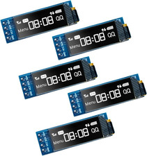 5 Pcs 0.91 Inch I2C OLED Display Module IIC OLED Screen DC 3.3V 5V Compatible wi