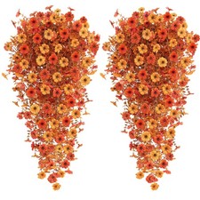 4 Bundles Autumn Artificial Flowers Outdoor, 77cm Artificial Hanging Plants