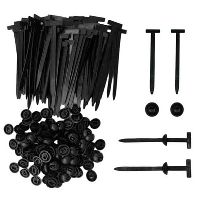 100Pcs Automotive Nylon Cable Tie Fastener Kit   Universal Car Zip Tie Buckle C