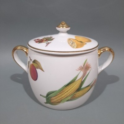 Royal Worcester '' Evesham Gold '' Deckeltopf Marmite Pot