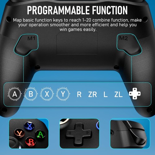 Update Switch Controller, Bluetooth Switch Pro Controller for Switch/Lite/OLED w - Picture 4 of 8
