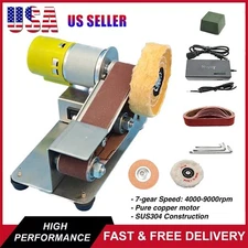 Mini Electric Belt Sander DIY Polishing Grinding Machine Cutter Edges Sharpener