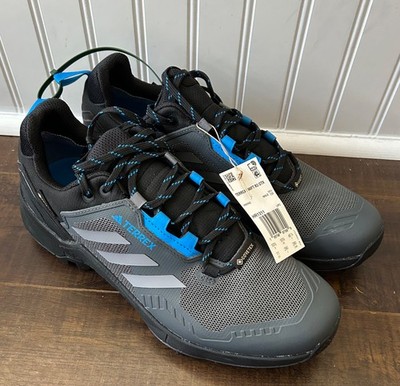 NWT Adidas Men's Terrex Swift R3 GTX Waterproof Hiking Shoe, Black/Blue, Size 11