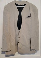Vintage 80s Falcone Party Blazer 44L Gray Statement Retro Club Jacket
