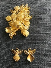 NEW 18 Goldtone Angel Charms approx. 1x1  craft, card making, etc