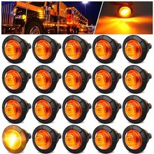 20x Amber Yellow 34 Round 3 Led Side Marker Bullet Light For Trailer Truck 12v 20x Amber Yellow 34 Round 3 Led Side Marker Bullet Light For Trailer Truck 12v