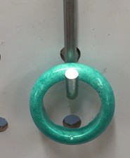 Handmade Teal Marbled Resin Ring