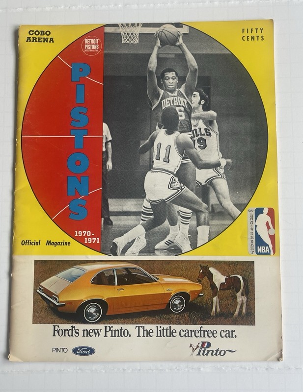 1970-1971 Detroit Pistons Official Magazine Program