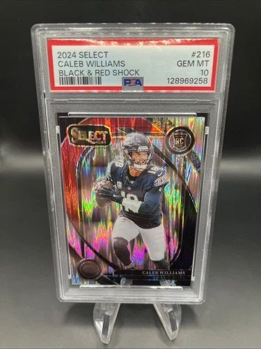 Caleb Williams 2024 Panini Select Black & Red Shock Rookie Club Level PSA 10!!