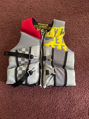 Hyperlite USCG Approved Youth Life Vest - Grey/Red, 55-88lb (2000580)
