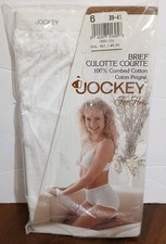 Vintage 1995 Jockey For Her White Cotton Briefs Size 6 Modest Panties