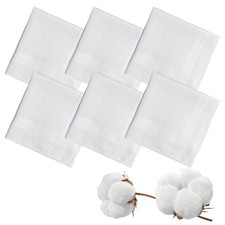 Pa uelos de hombre 100 algod n suave, cl sicos pa uelos blancos reutilizables