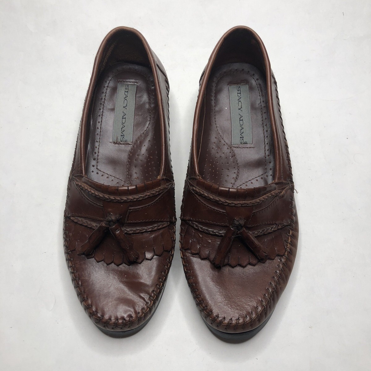 Stacy Adam\'s woven leather tasseled loafers black Men main image 2