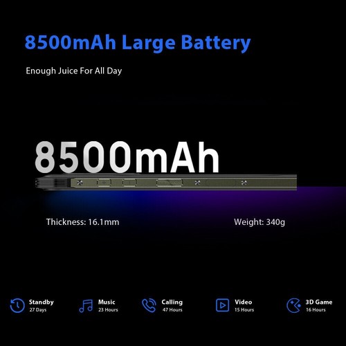DOOGEE V10 Outdoor Phone 8GB+128GB 8580mAh Android 11 Handy 5G-Netz Ohne Vertrag - Bild 10 von 11