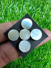 5Pcs Natural Nacre Mother Of Pearl shells 10MM Round Cabochon Loose Gemstone Lot