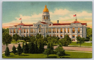 Cheyenne WY State Capitol Building Postcard