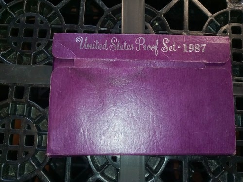 1987 S Proof Set scatola originale e COA 5 monete US Mint SPEDIZIONE GRATUITA - Foto 3 di 11