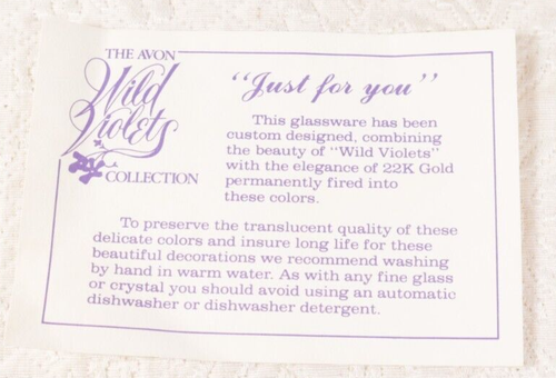 VTG AVON "THE WILD VIOLETS COLLECTION " SIGNED PLATES/TRAY 22K GOLD PAINT SET - Picture 2 of 12