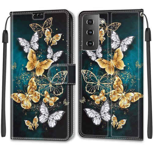 Butterfly Wallet Cover Case For 12 13 14 S23 Huawei Xiaomi ZTE Sony OPPO Moto - Picture 2 of 9