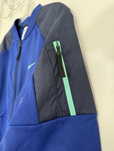 Nike Hombre Therma-Fit Polar Ropa Activa Entrenamiento Chaqueta Bomber Azul Talla L - Imagen 3 de 17