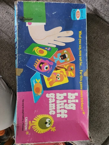 VINTAGE 1970 Ideal Toys BIG BLUFF BOARD GAME - 100% Complete