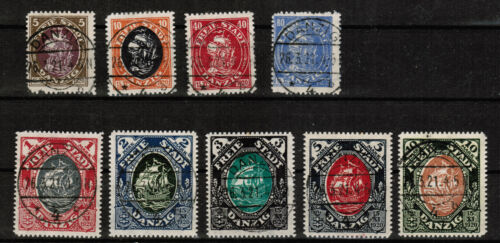 Briefmarken DANZIG  Mi.-Nr. 53, 54, 56 - 62 gestempelt - Bild 1 von 2