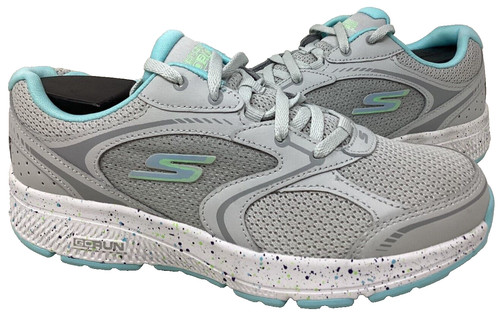 Skechers Women's Go Run Consistent Lace Up Shoes Gray/Blue Size:8.5 206T