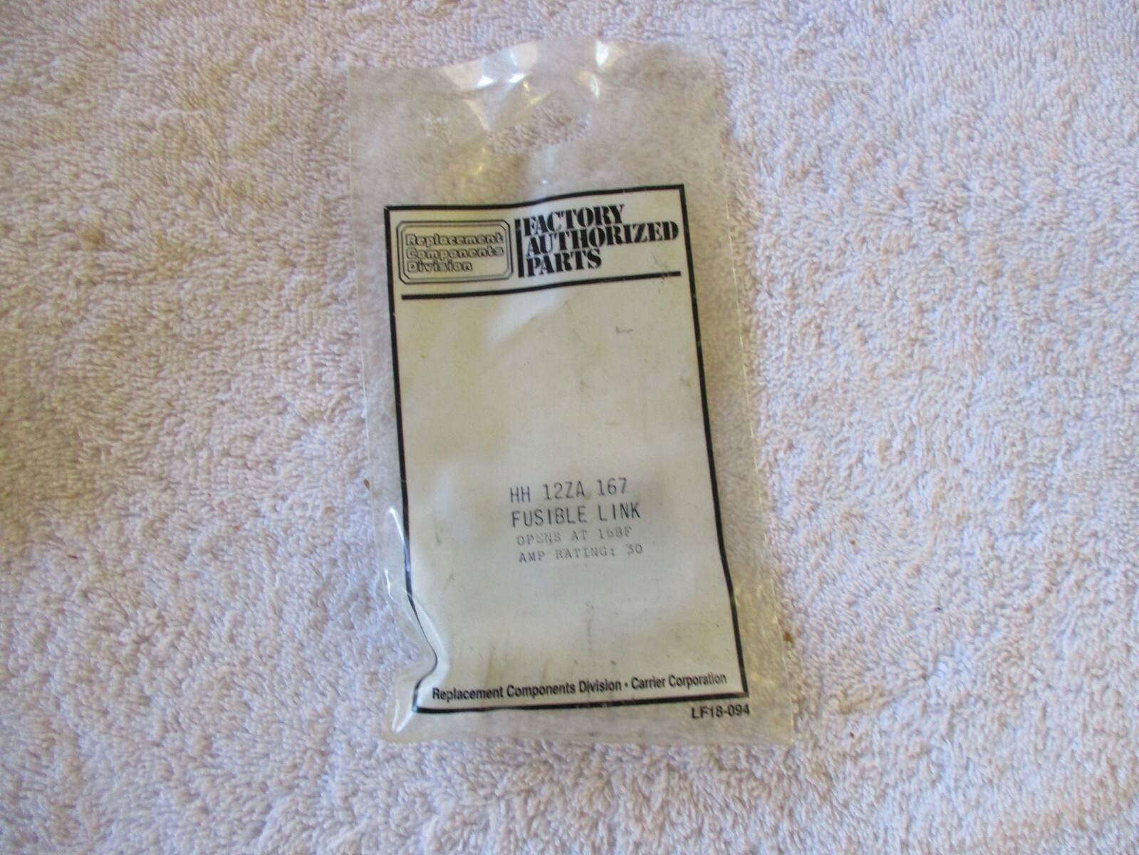 NEW Factory Authorized Parts Carrier Fusible Link HH 12ZA 167 HH12ZA167 eBay