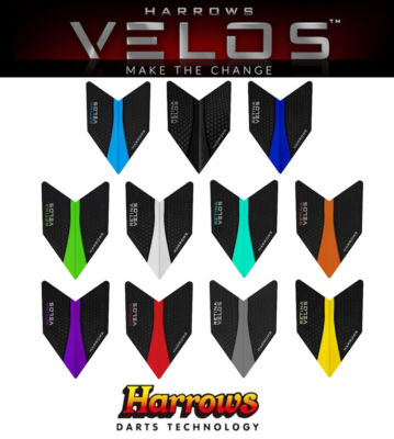 3,6,9 Dart Flights Harrows VELOS RETINA, Farbe und Anzahl wählbar