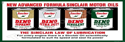 Sinclair Motor Oils 6'' x 18'' Metal Sign