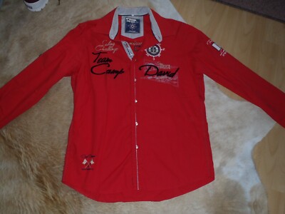Camp David men's shirt red black long sleeve size M second hand look!!