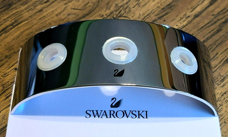 🌷Swarovski Crystal 2002 Silver-tone Chrome, Large Tulip Figurine Holder Display
