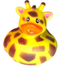 FREE SHIP - GIRAFFE SAFARI ZOO ANIMAL CRUISING RUBBER DUCK 2 1/2" CRUISE DUCKIE