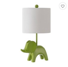 Safavieh Ellie Elephant Table Lamp in Green for Nursery or Kids Room