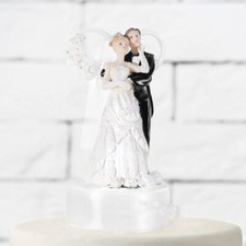 Topper Matrimonio su Base Sguardo al Cielo 17cm 8711