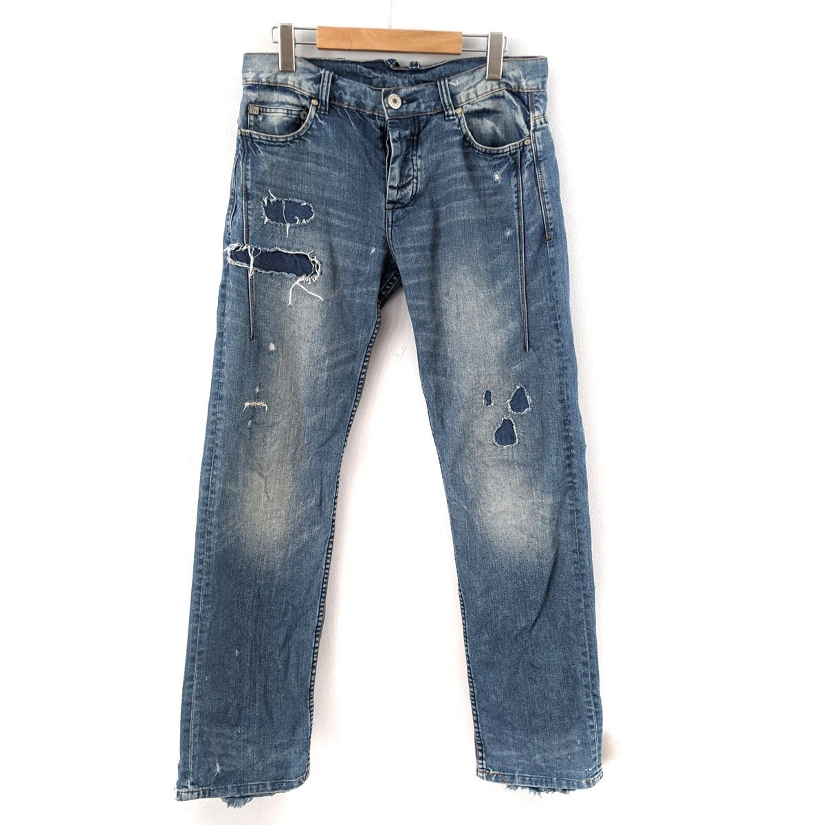 Armani ripped hotsell jeans