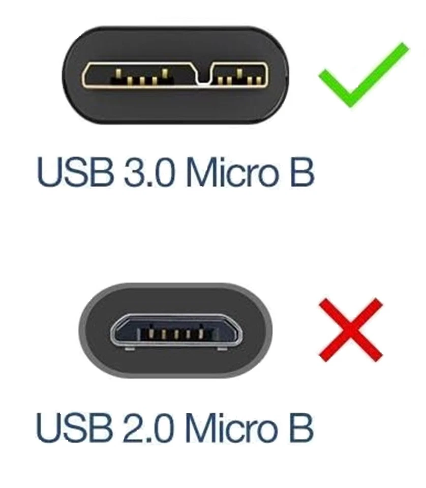 USB 3.0 Hard Drive Braided Cable 5Gbps for Portable External Hard Drive Xbox PS - Image 3 of 4
