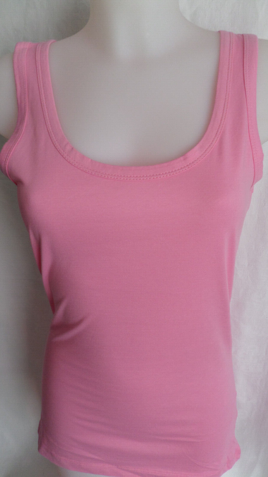 Ex New Look Ladies Super Soft Stretch 100 Cotton Vest Top Size Uk 10