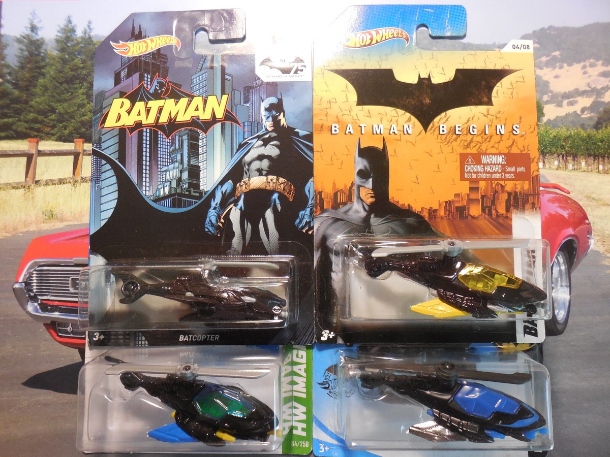 Hot Wheels Batman Batcopter LOT 4 HW IMAGINATION ANIMATED WALMART