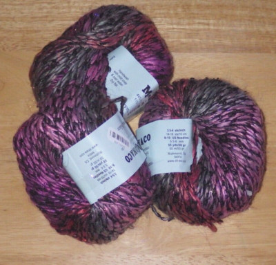 3 Skeins, Crystal Palace Monaco Yarn, 50g, 55 yds, Read Description #406 Bouquet